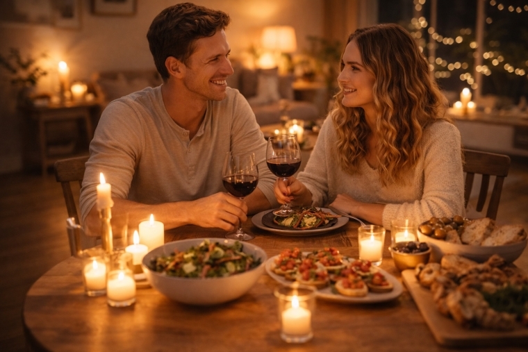 Gutschein für einen gemütlichen Abend zu zweit